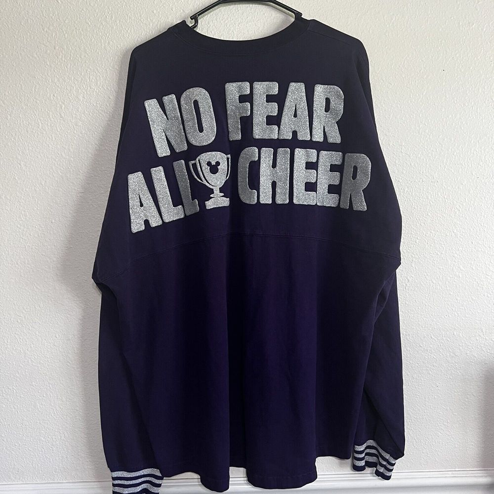 Disney Parks Minnie Mouse No Fear All Cheer Purple Spirit Jersey XXL 2XL Silver